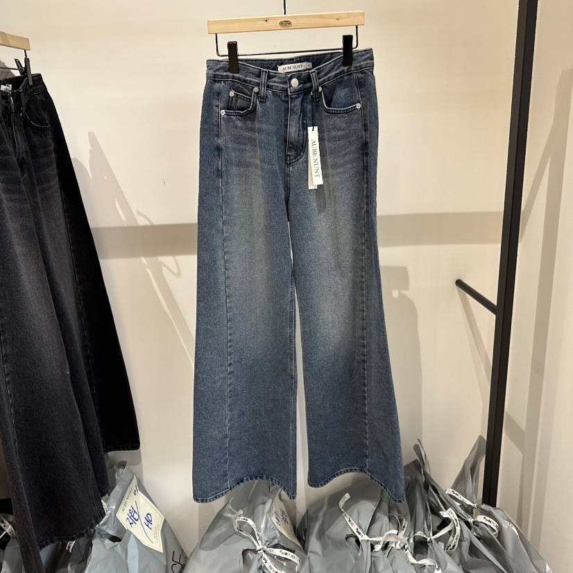 aube nunt東大門㊣直郵女士新品人氣職業推薦25秋冬牛仔褲aube nunt牛仔褲