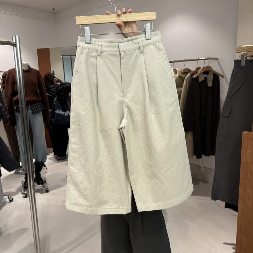 ANDMORE BUTTON東大門㊣直郵女士新品熱賣短褲不含腰帶抓絨ANDMORE BUTTON短褲