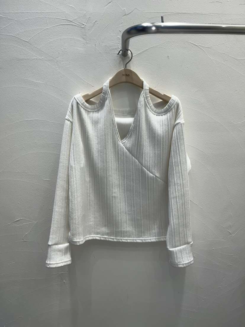 BOLD韓國代購㊣女裝新品25秋冬職業推薦休閑時尚熱賣長袖T恤BOLD長袖T恤