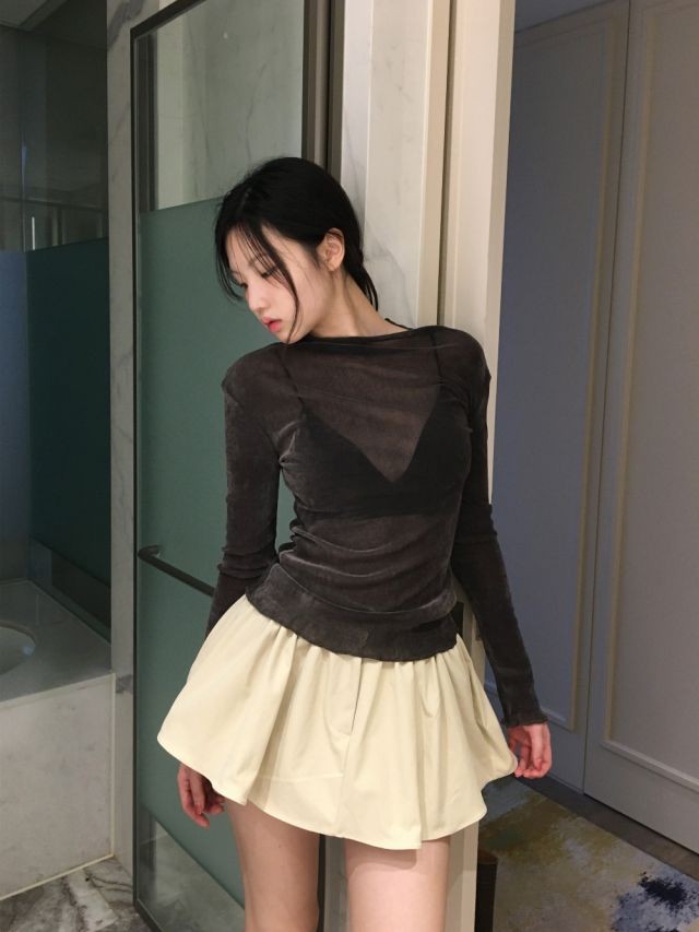 LIVE FOREVER韓國直郵㊣女士新品休閑時尚推薦25秋冬長袖T恤LIVE FOR_EVER長袖T恤