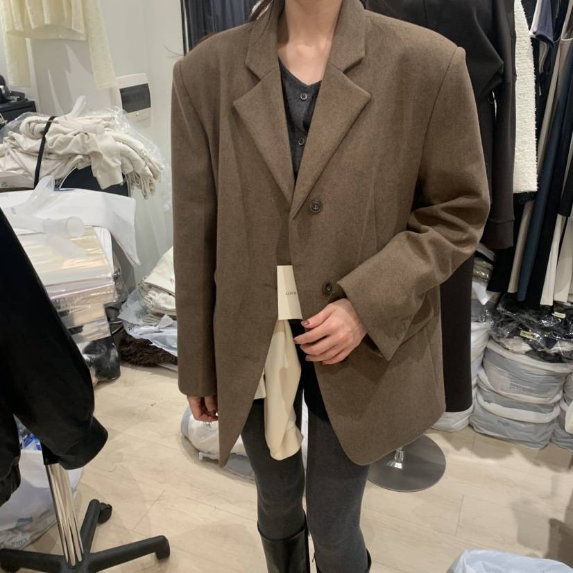 LOVE SOME東大門㊣代購女裝新品熱賣職業推薦時尚夾克羊毛LOVE SOME夾克