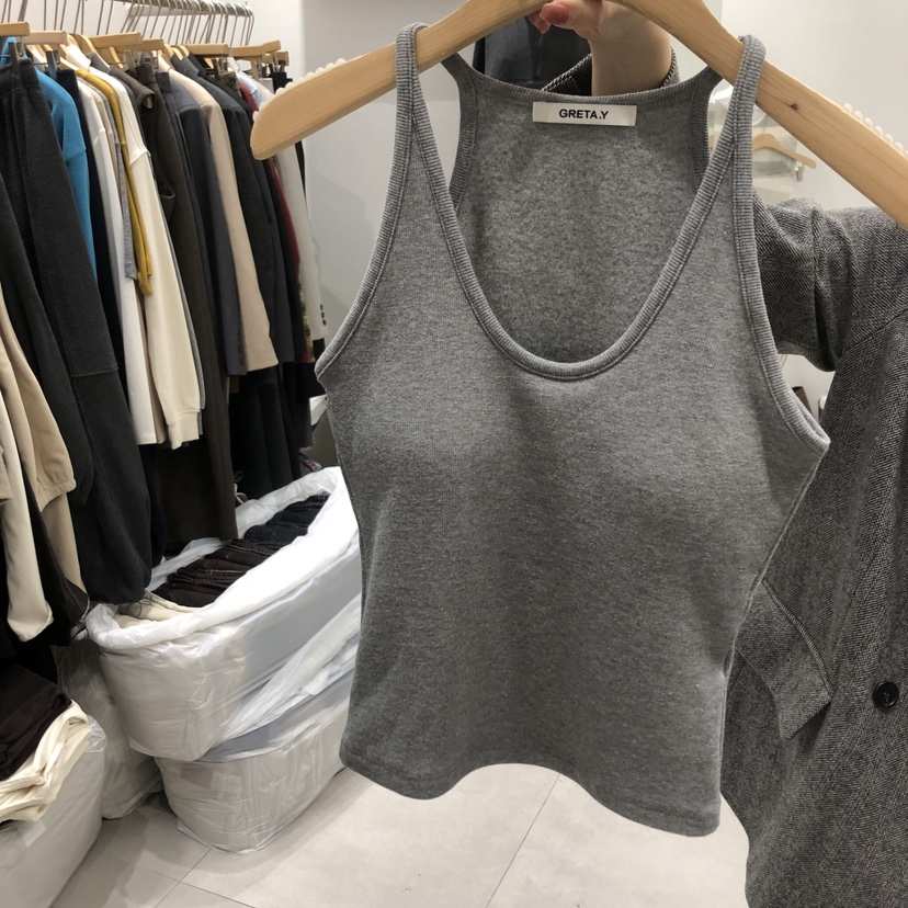 ANN MARGRET東大門㊣直郵女士新品休閑吊帶背心羅紋GRETA.Y吊帶/背心