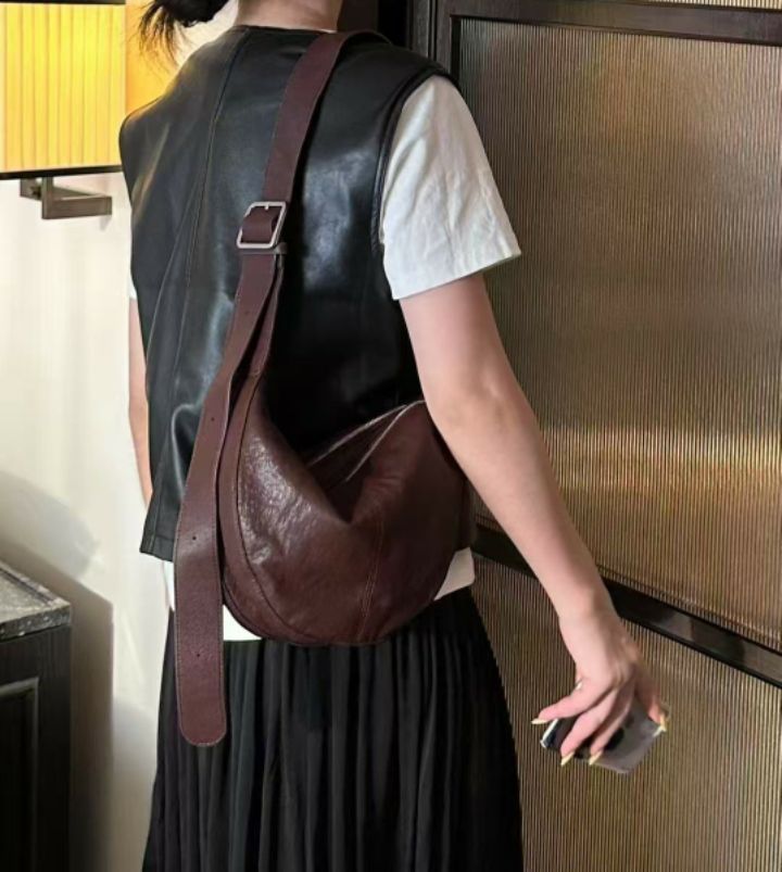 TROUVAILLE東大門㊣代購女裝新款推薦休閑25秋冬單肩斜跨包拉鏈TROUVAILLE單肩/斜跨包