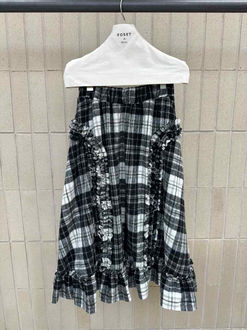 FOSET韓國直郵㊣女士新款人氣真品推薦25秋冬時尚熱賣職業長裙FOSET長裙