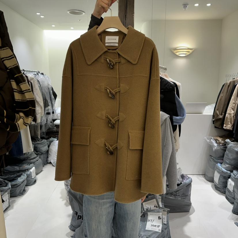 AVECNOUS韓國直郵㊣女裝新品真品人氣休閑推薦短款大衣羊毛AVECNOUS短款大衣