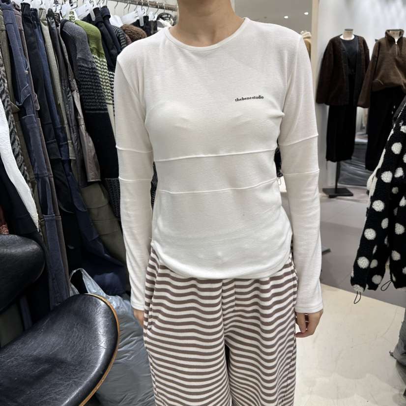 BENE東大門㊣實拍女士新款25秋冬推薦休閑時尚真品熱賣長袖T恤BENE長袖T恤