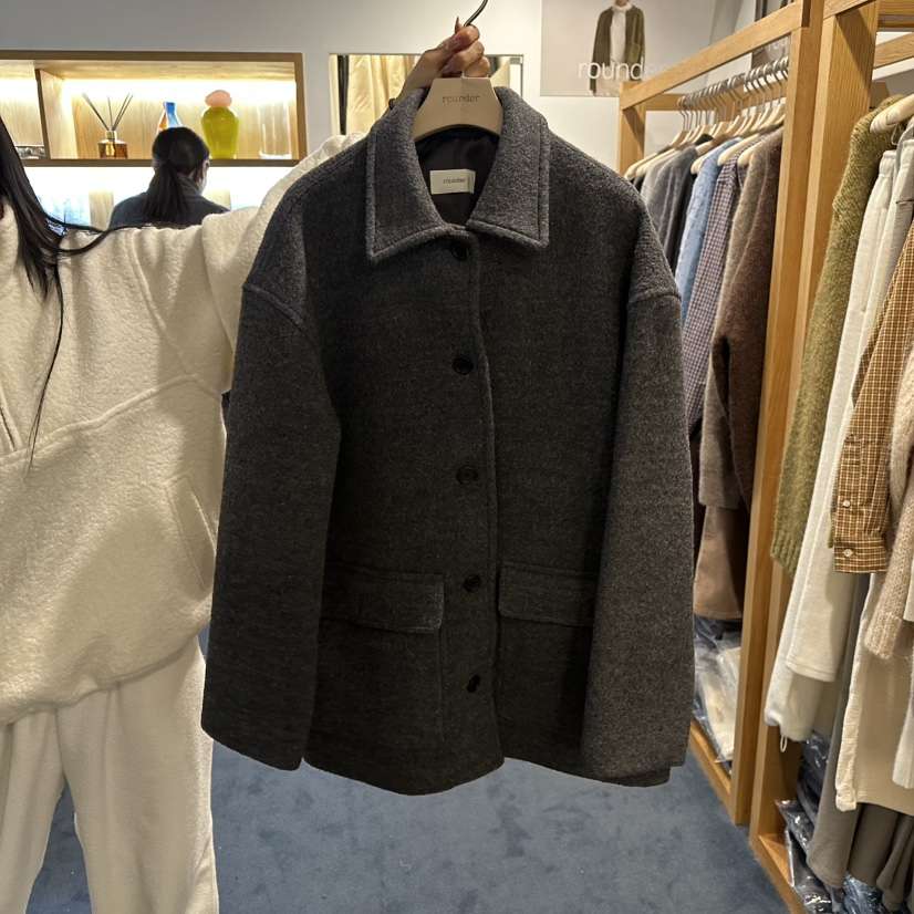ROUNDER東大門㊣代購女裝新品人氣熱賣真品推薦職業短款大衣ROUNDER短款大衣