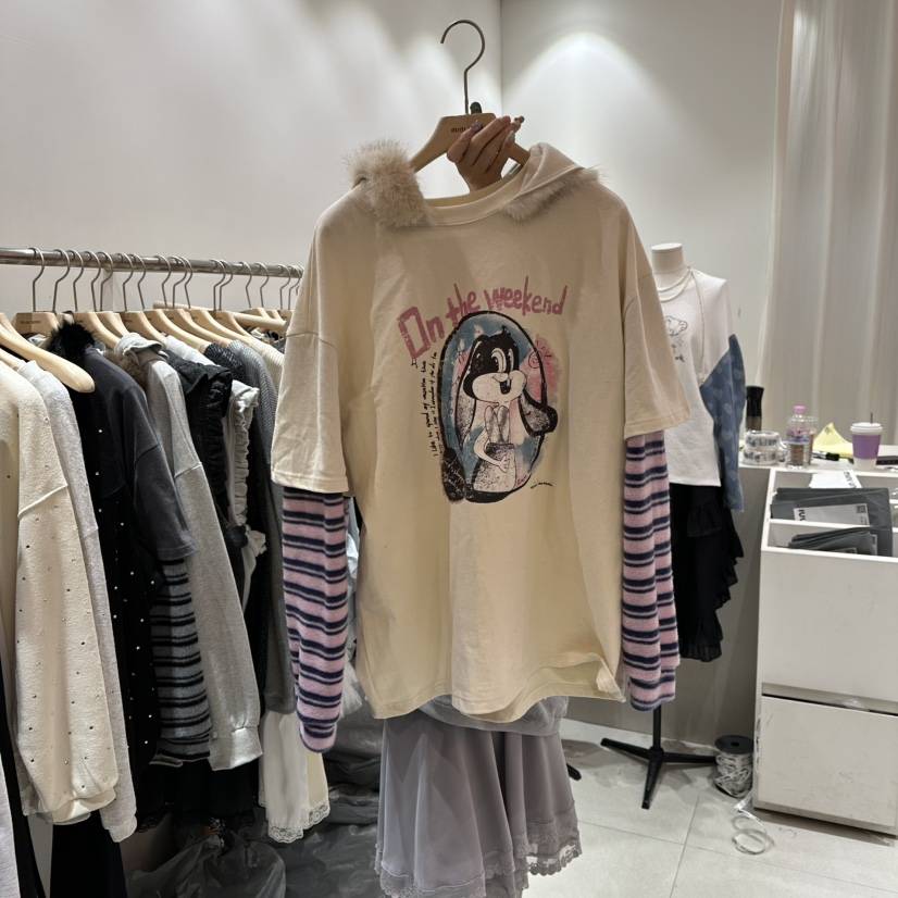 MINI UNNI韓國代購㊣女裝新款職業熱賣時尚休閑真品推薦衛衣MINI UNNI衛衣