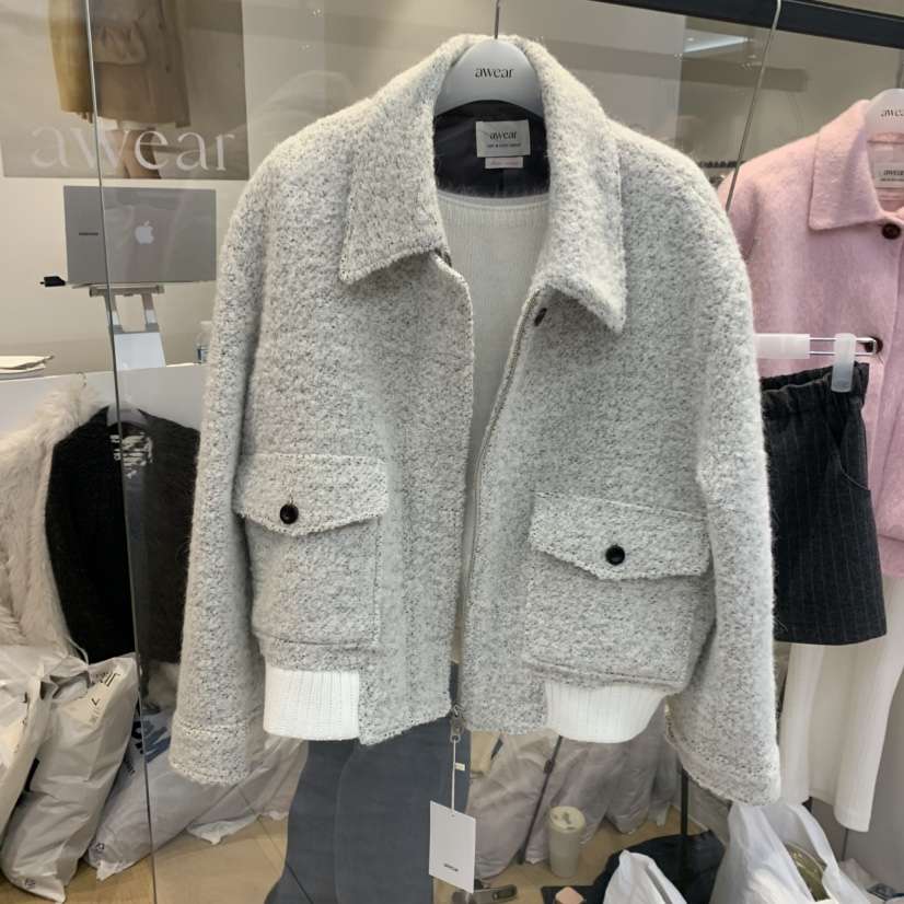 RUMIRU/AWEAR東大門㊣實拍女士新款人氣推薦真品短款大衣羊駝awear/RUMIRU短款大衣