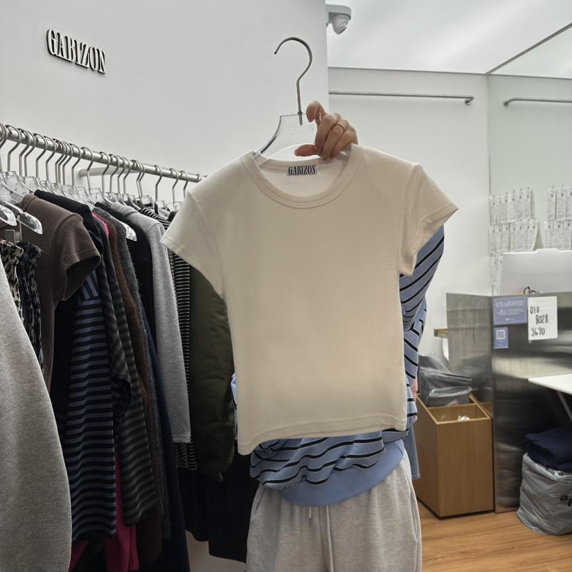 GABIZON韓國直郵㊣女裝新款人氣25秋冬熱賣推薦T恤安哥拉羊毛GABIZONT恤