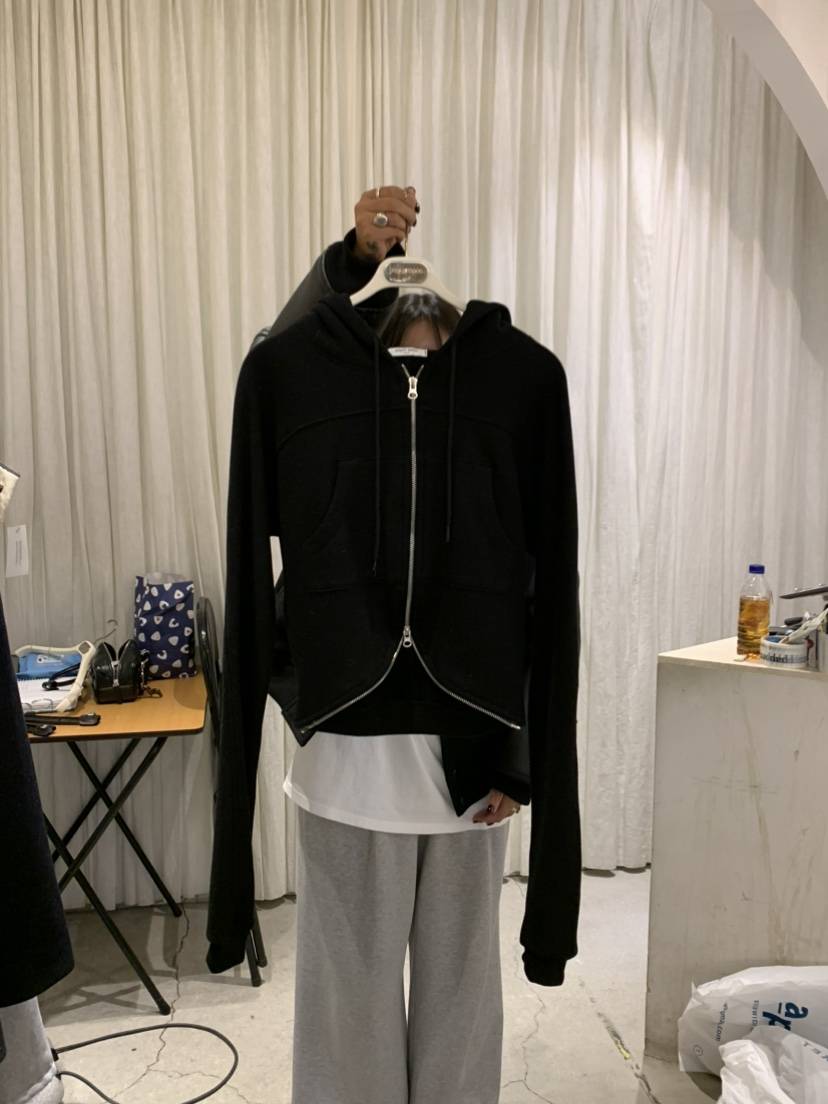 PAPERMOON東大門㊣實拍女裝新款時尚職業夾克連帽拉鏈衫圓領paper moon夾克