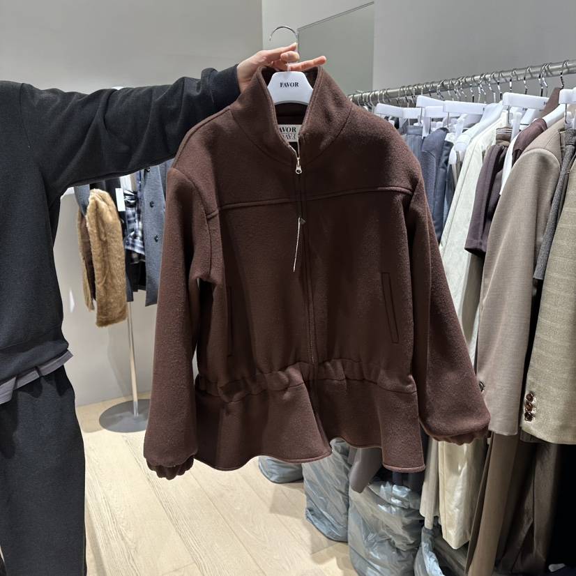 FAVOR-P韓國代購㊣女裝新品人氣25秋冬時尚真品職業短款大衣FAVOR-P短款大衣