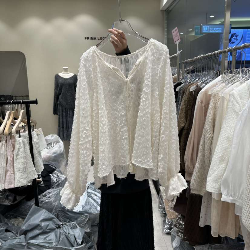 PRIMA LUCE東大門㊣直郵女裝新品休閑時尚職業熱賣襯衫蕾絲衫CHARLOTTE襯衫/蕾絲衫