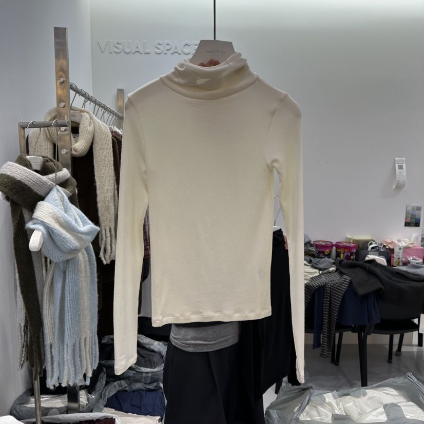 VISUAL SPACE韓國直郵㊣女士新款時尚職業長袖T恤連帽衫修身VISUAL SPACE長袖T恤