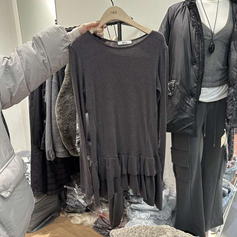 ORE-P韓國代購㊣女士新款人氣休閑真品時尚熱賣長袖T恤羊毛ORE長袖T恤