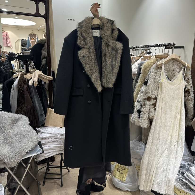 THEMORYPARK東大門㊣代購女裝新款休閑熱賣推薦人氣中長款大衣THE MORY PARK中長款大衣