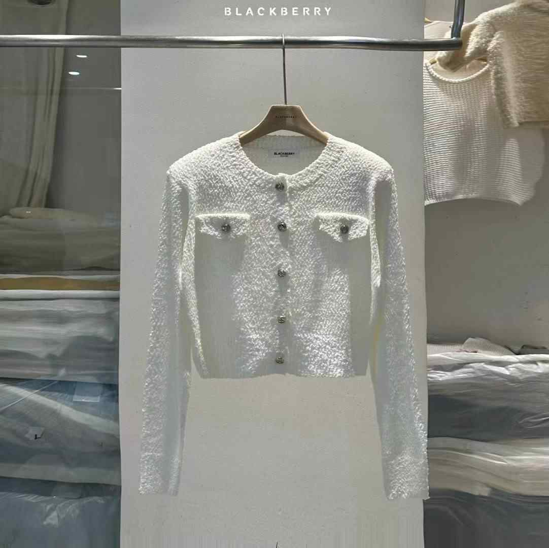 BLACKBERRY韓國代購㊣女裝新品人氣時尚推薦25秋冬針織衫口袋BLACKBERRY針織衫