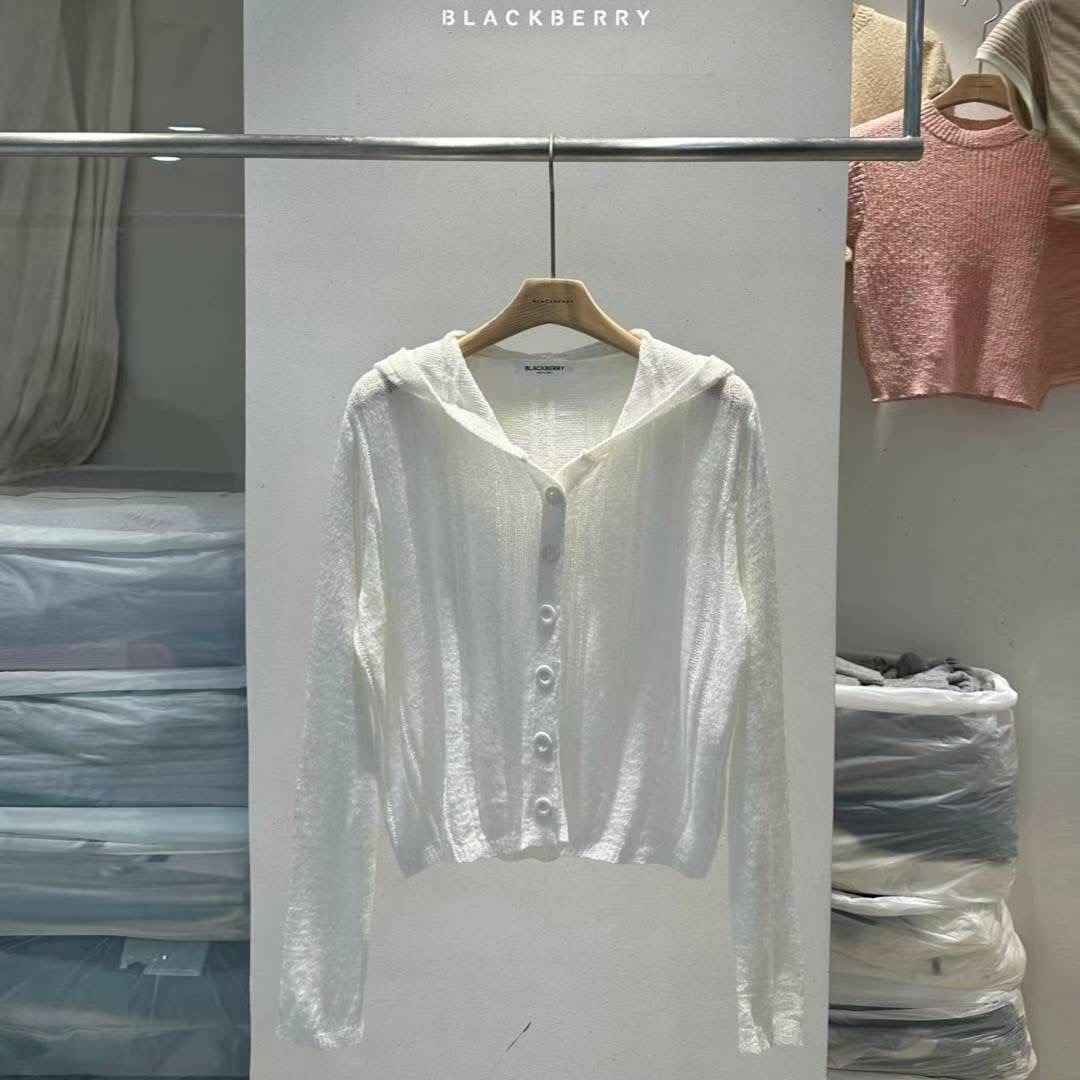BLACKBERRY東大門㊣代購女裝新品職業休閑熱賣時尚針織衫兜帽BLACKBERRY針織衫