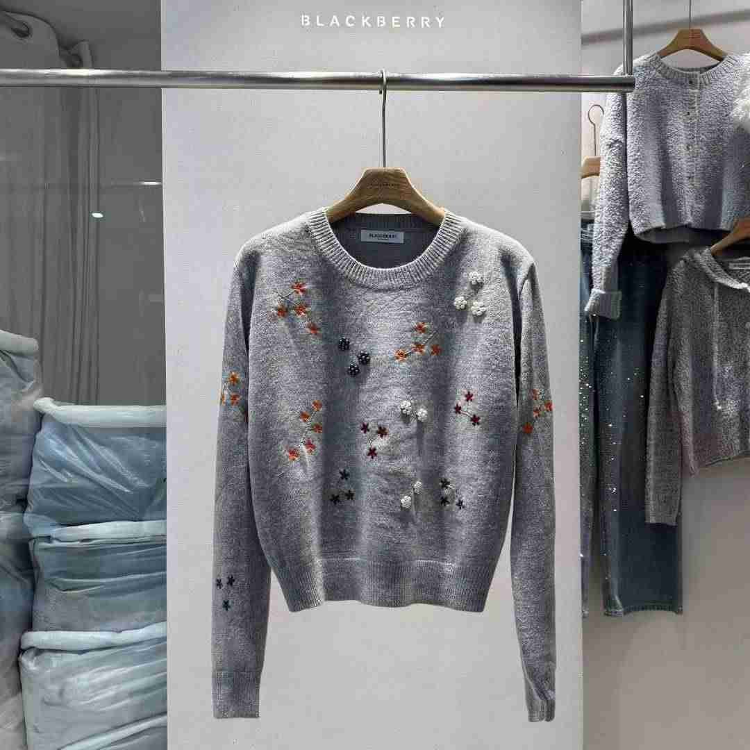 BLACKBERRY韓國直郵㊣女士新款人氣真品推薦熱賣25秋冬針織衫BLACKBERRY針織衫