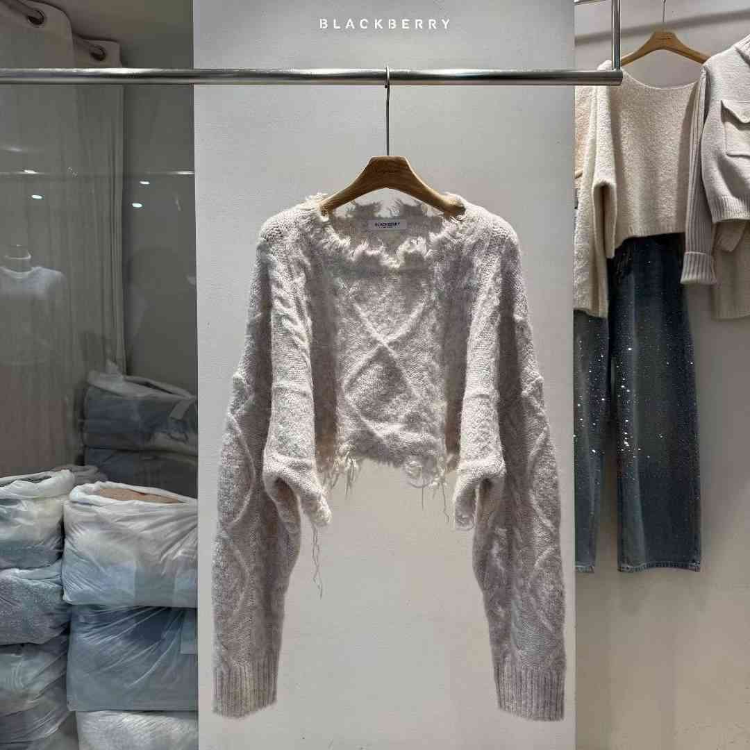 BLACKBERRY東大門㊣直郵女士新款推薦職業時尚人氣25秋冬針織衫BLACKBERRY針織衫
