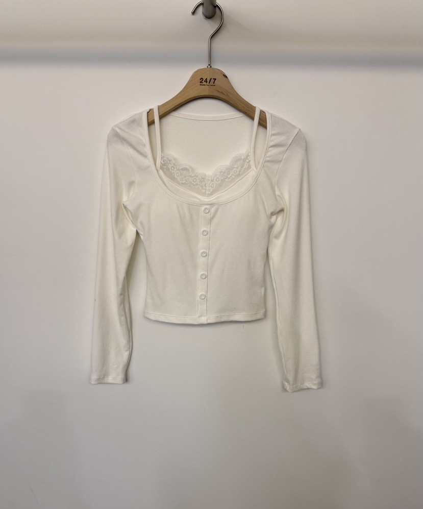 TWENTY FOUR SEVEN24-7東大門㊣代購女士新品真品長袖T恤假兩件TEWNTY FOUR SEVEN24-7長袖T恤