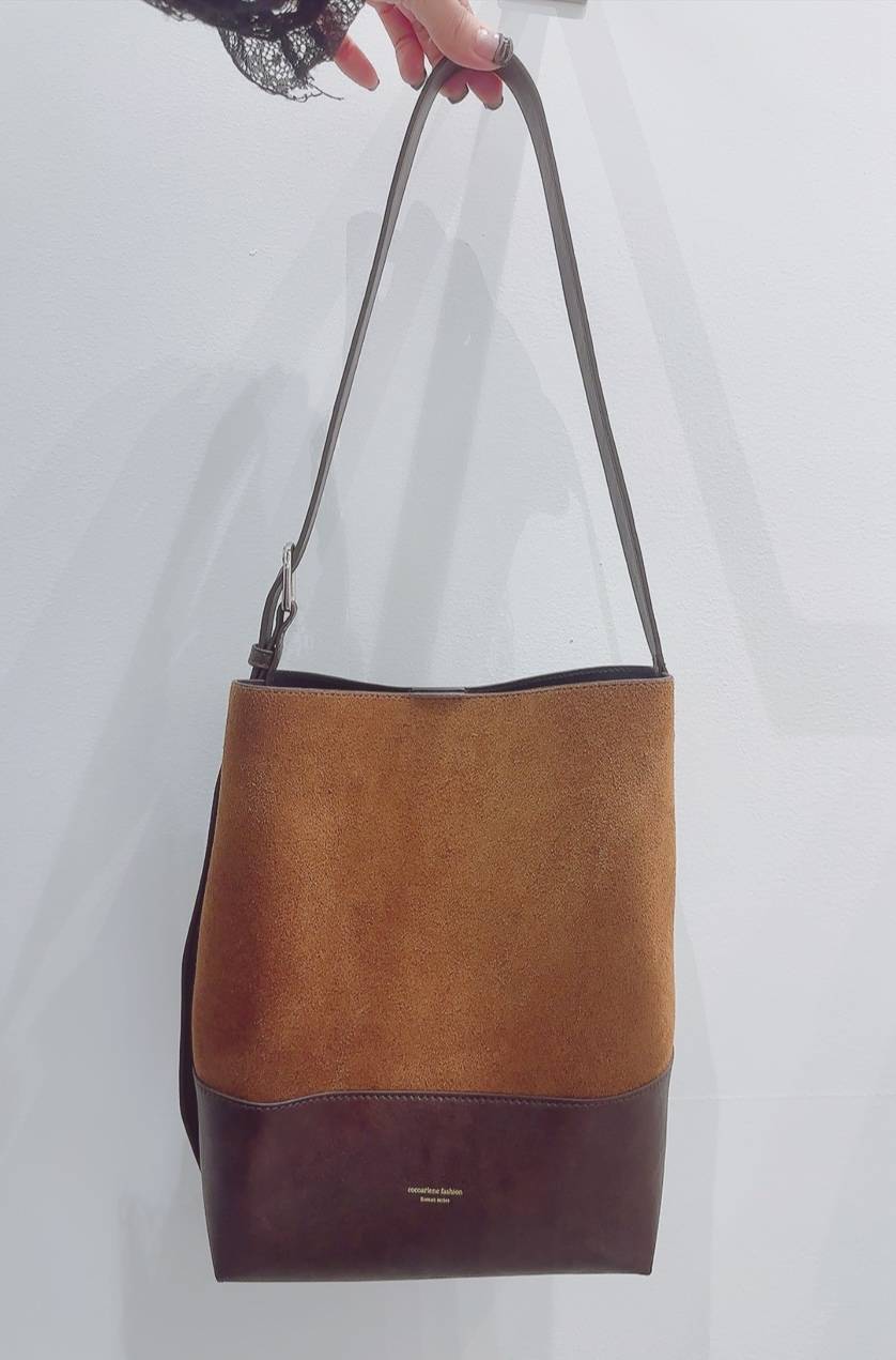 AWESOME-P東大門㊣代購女裝新款時尚人氣真品單肩斜跨包麂皮AWESOME-P單肩/斜跨包