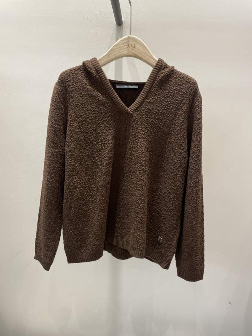 NEOUL東大門㊣代購女裝新品休閑熱賣人氣時尚推薦25秋冬針織衫NEOUL/ahin雙領標簽針織衫