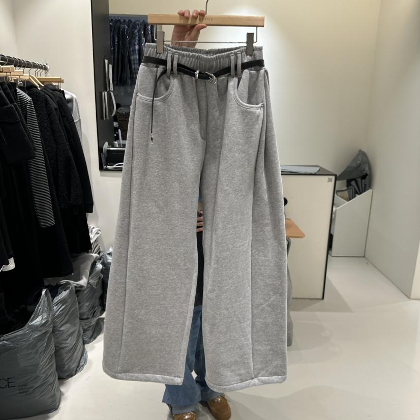 BEENS韓國代購㊣女裝新品時尚25秋冬熱賣休閑職業休閑褲含腰帶BEENS休閑褲