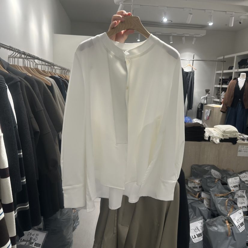 LAMINEDOR韓國代購㊣女士新款人氣休閑職業熱賣時尚襯衫蕾絲衫LA MINE DOR襯衫/蕾絲衫