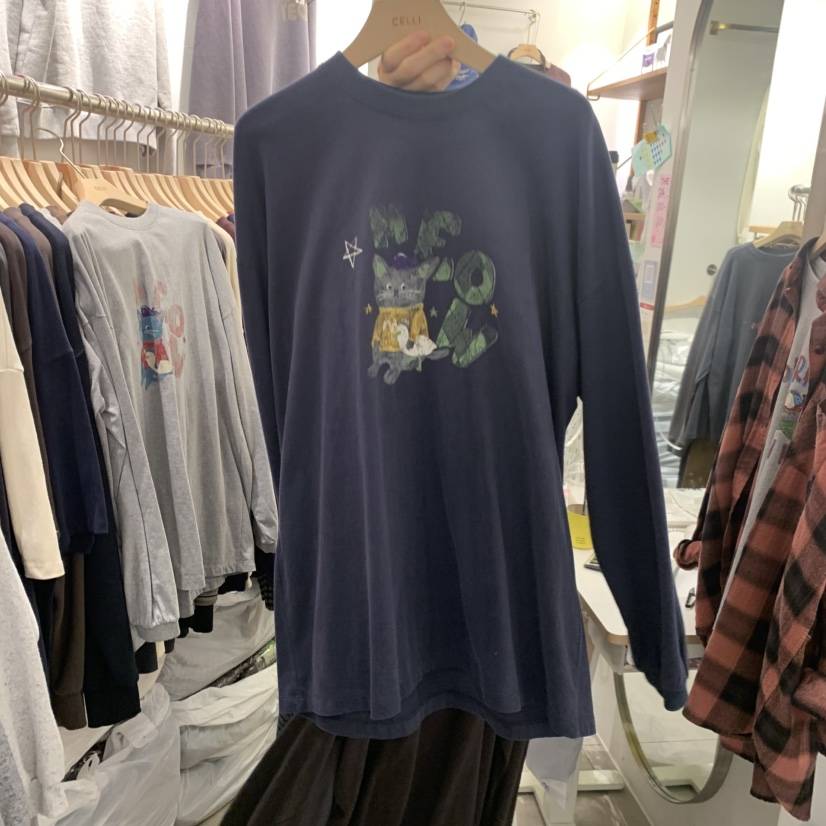 CELLI東大門㊣實拍女裝新款人氣推薦熱賣時尚職業長袖T恤鴨CELLI長袖T恤