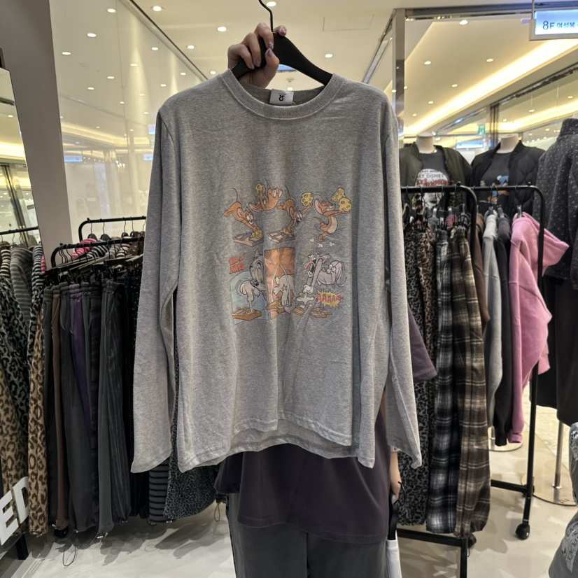 CREDITO東大門㊣代購女裝新款熱賣休閑人氣推薦職業長袖T恤CREDITO長袖T恤