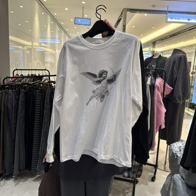 CREDITO韓國直郵㊣女士新品熱賣25秋冬人氣推薦時尚長袖T恤CREDITO長袖T恤