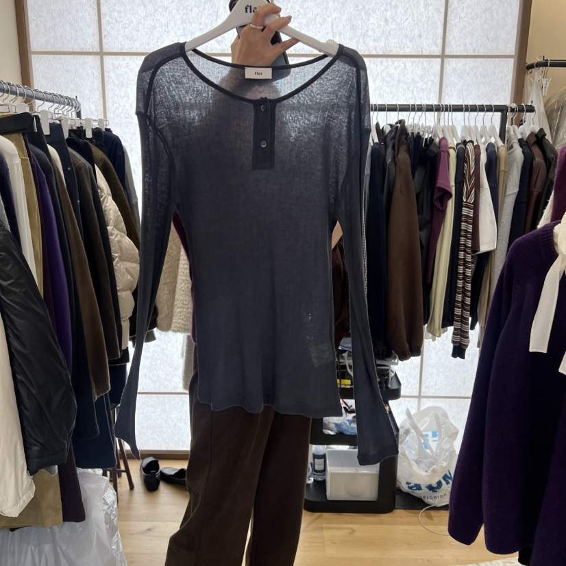 FLAT韓國直郵㊣女士新款職業熱賣推薦時尚休閑25秋冬長袖T恤FLAT長袖T恤