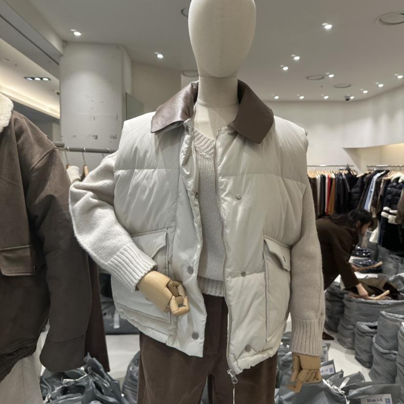 BLUEI-D韓國代購㊣女士新款時尚職業熱賣馬甲不含內搭鵝絨Blue i-d馬甲