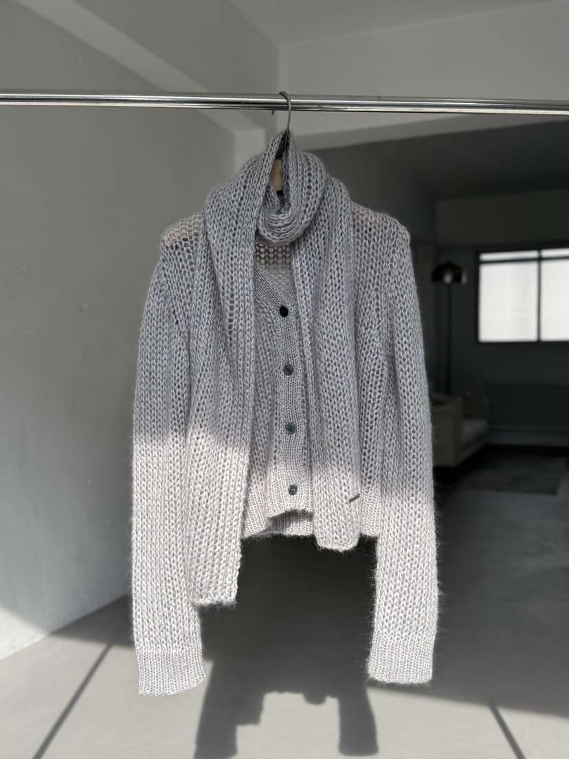 LIMLIMLIM東大門㊣實拍女士新款25秋冬套裝不含內搭含圍巾兩件套馬海毛LIM LIM LIM套裝