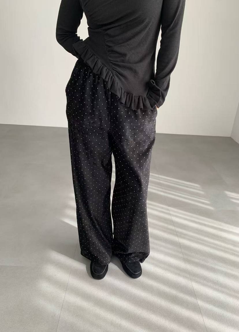 J CRANE-A韓國直郵㊣女裝新品時尚人氣職業25秋冬休閑褲天鵝絨J CRANE休閑褲