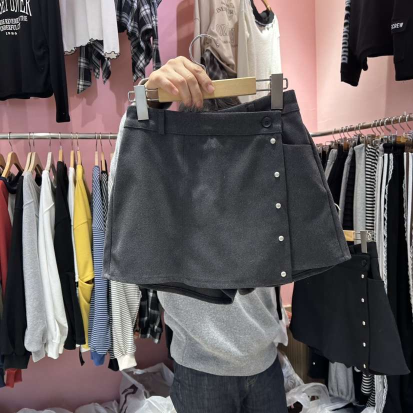 K STORY東大門㊣直郵女士新品休閑推薦時尚職業25秋冬裙褲紐扣K STORY裙褲