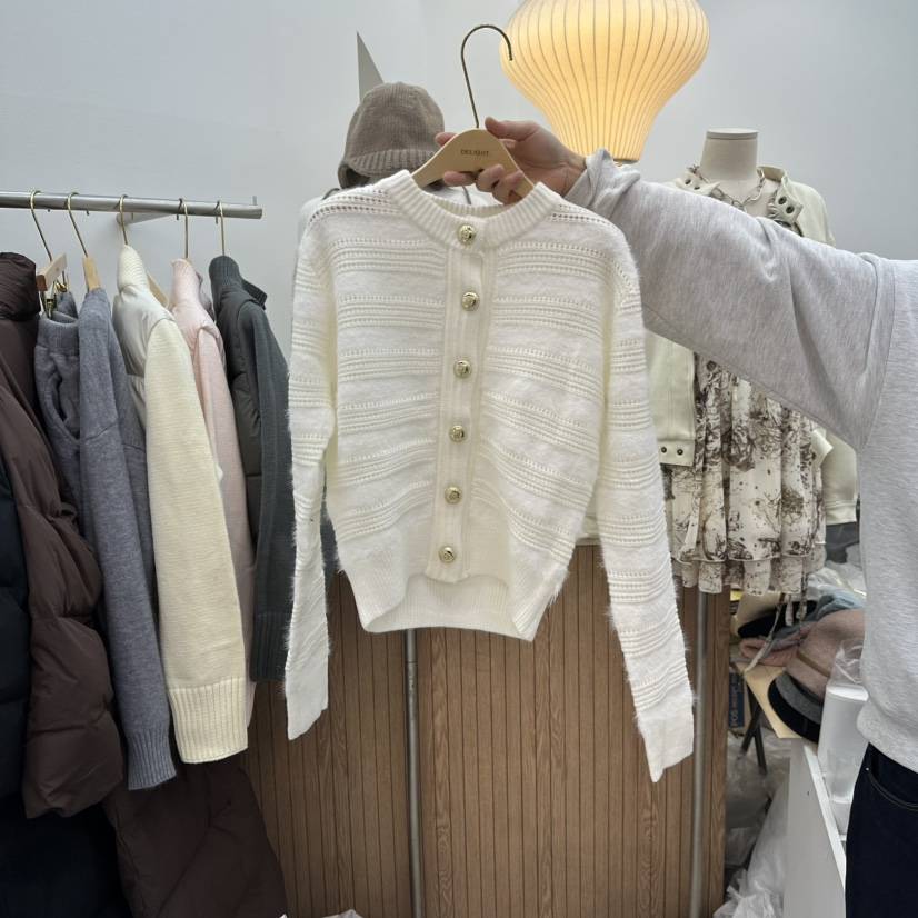 DELIGHT-Q東大門㊣代購女裝新品時尚人氣休閑熱賣針織衫開衫DELIGHT-Q針織衫