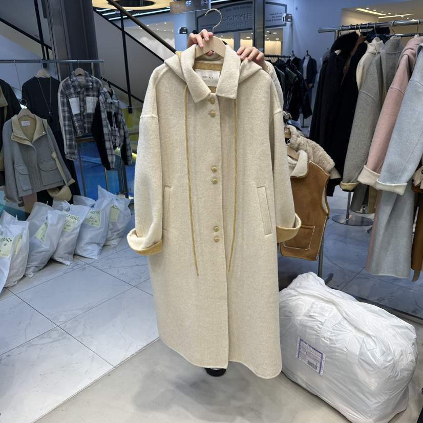 HOT PLACE東大門㊣代購女裝新款推薦時尚職業休閑中長款大衣HOT PLACE_ISSUE/DREAM GIRIS中長款大衣