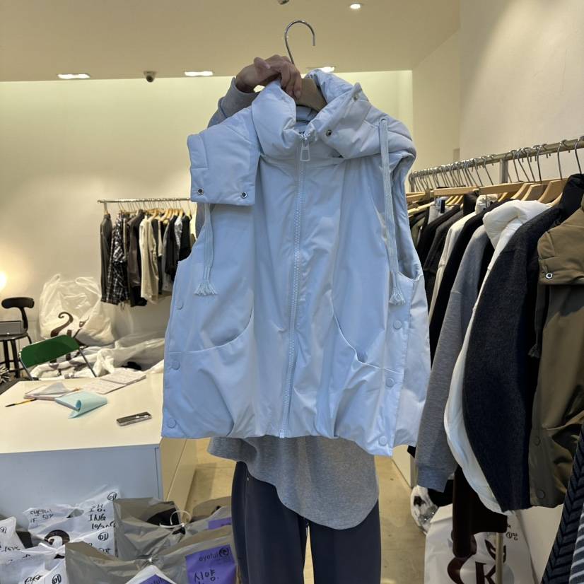 EYEFUL-Q韓國代購㊣女裝新品時尚推薦熱賣25秋冬馬甲雙排扣eyeful馬甲