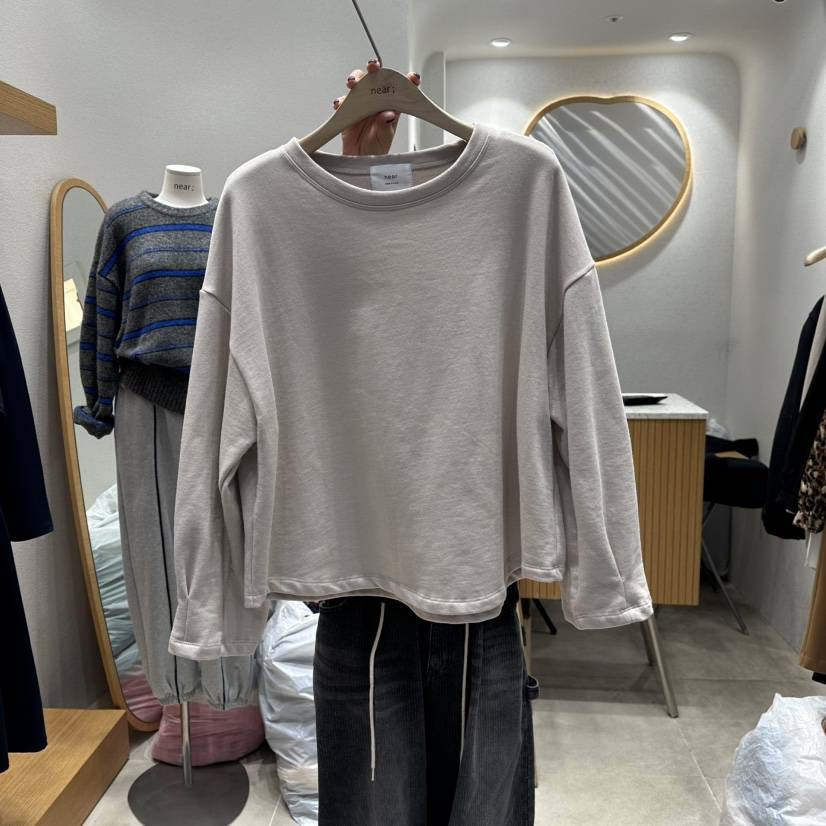 NEAR東大門㊣實拍女裝新品人氣熱賣推薦時尚休閑長袖T恤加絨NEAR長袖T恤