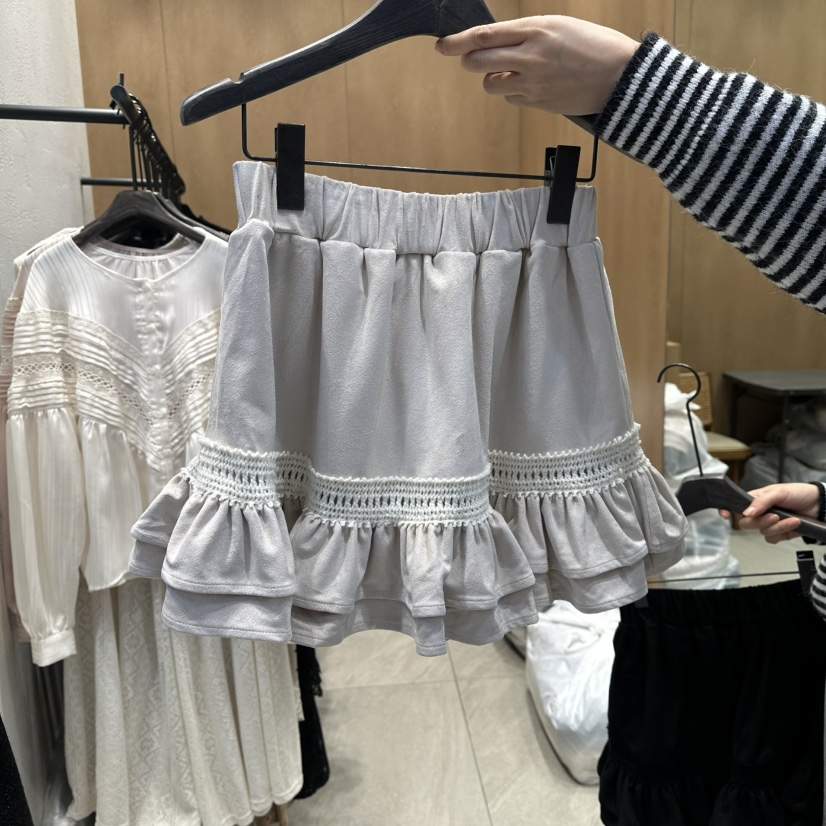 TRIPLE SEVEN東大門㊣代購女士新品熱賣職業25秋冬裙褲荷葉邊TRIPLE SEVEN裙褲