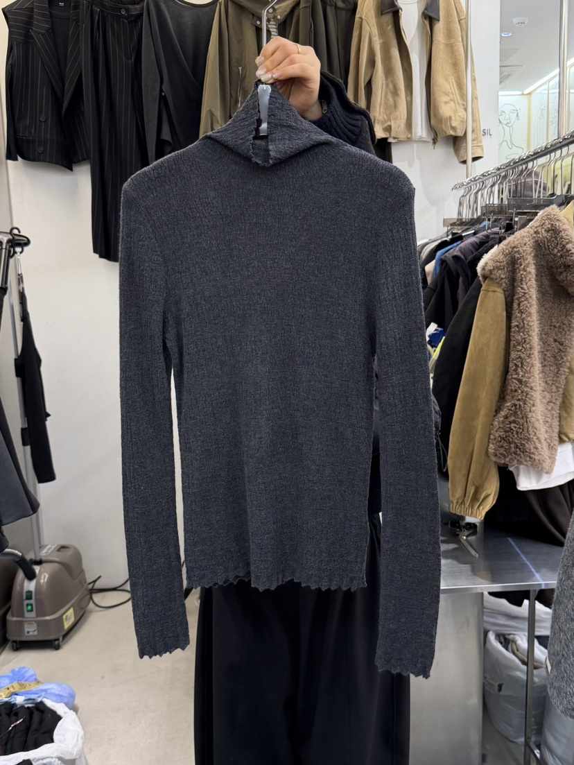 THE SIL東大門㊣實拍女士新款人氣時尚25秋冬熱賣長袖T恤羊毛THE SIL/1 2ILLY長袖T恤