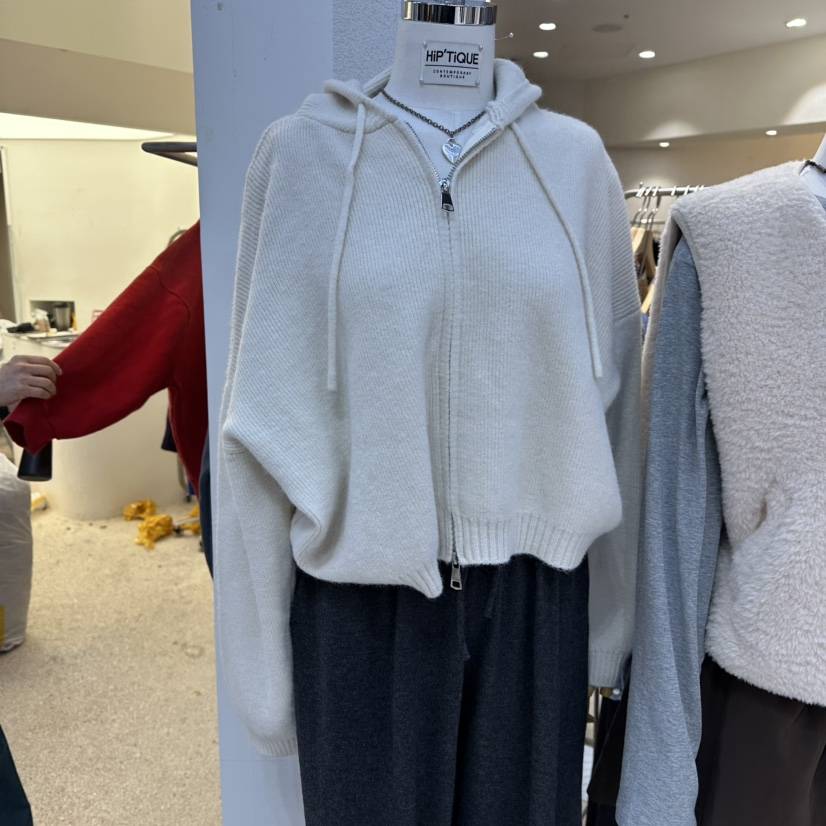 HIPTIQUE韓國直郵㊣女士新品職業25秋冬針織衫奶油色羊毛衫HIPTIQUE針織衫