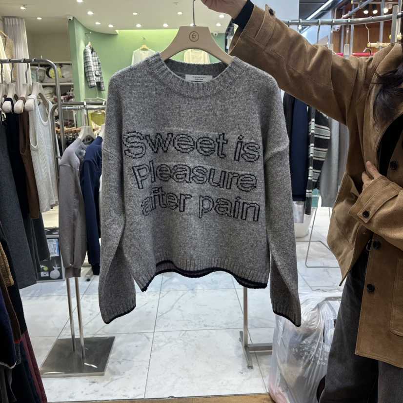 THE MOST-Q東大門㊣實拍女裝新品時尚職業休閑25秋冬針織衫THE MOST針織衫