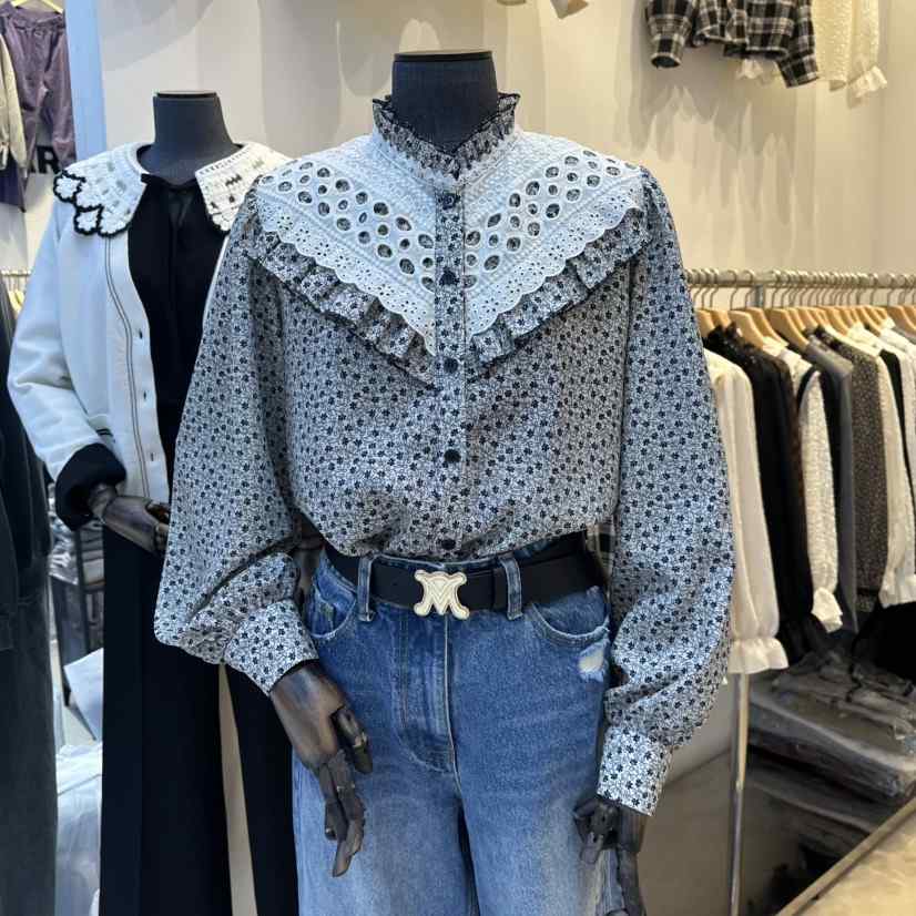 2nd B-S東大門㊣實拍女士新品人氣熱賣25秋冬時尚襯衫蕾絲衫2nd B-S襯衫/蕾絲衫