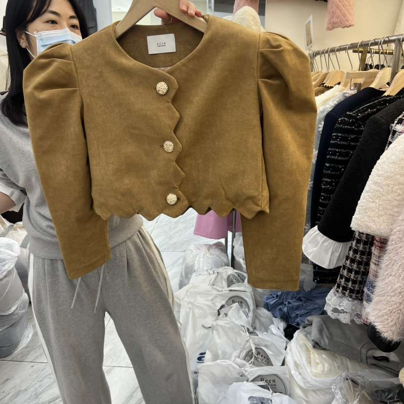 BEEN-A東大門㊣實拍女裝新品人氣熱賣25秋冬時尚推薦夾克麂皮BEEN-A夾克