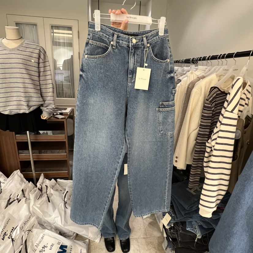LE AHICON東大門㊣實拍女裝新品時尚人氣熱賣推薦25秋冬牛仔褲Le Ahicon牛仔褲