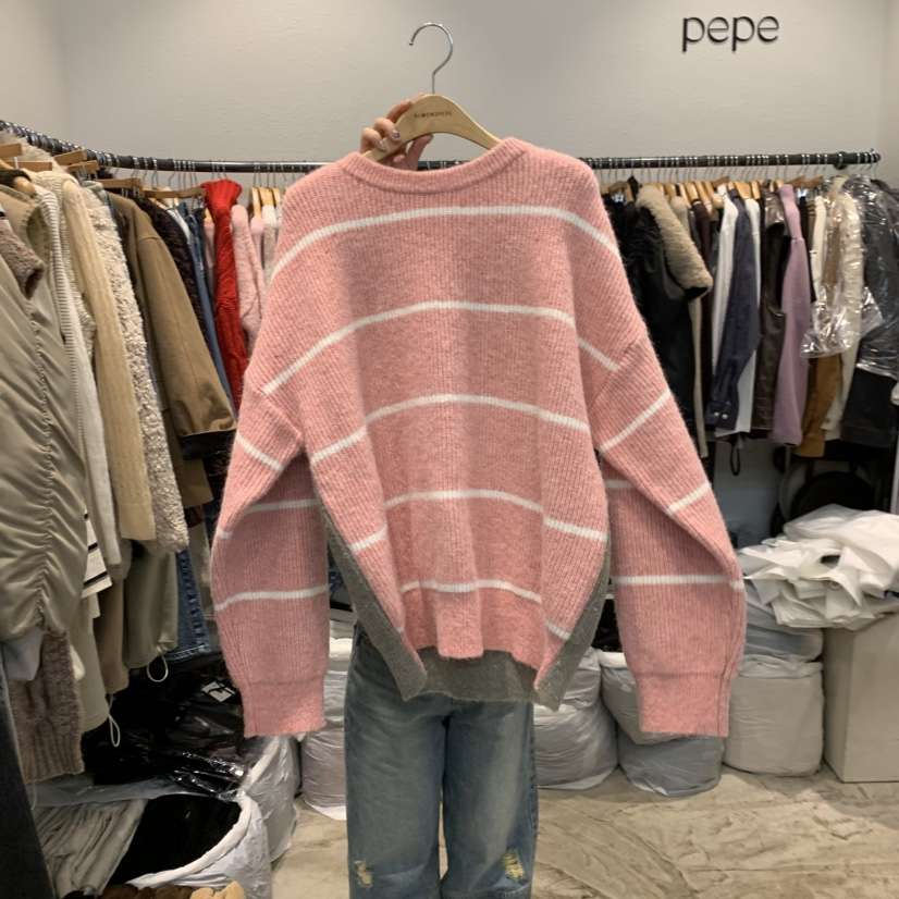 ALMOND PEPE東大門㊣實拍女裝新款時尚推薦針織衫不含配飾ALMOND PEPE針織衫