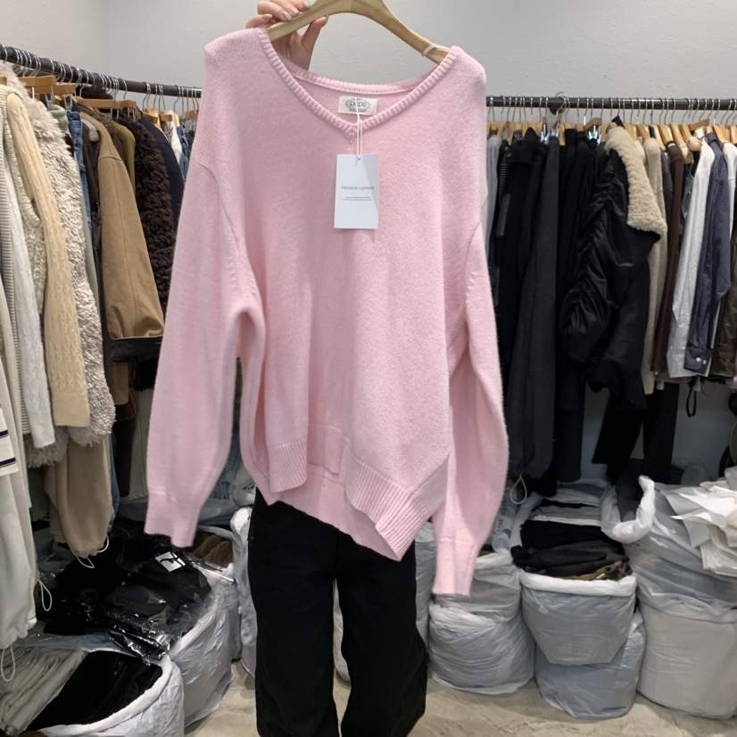 ALMOND PEPE東大門㊣代購女裝新款25秋冬職業針織衫V領羊絨ALMOND PEPE針織衫